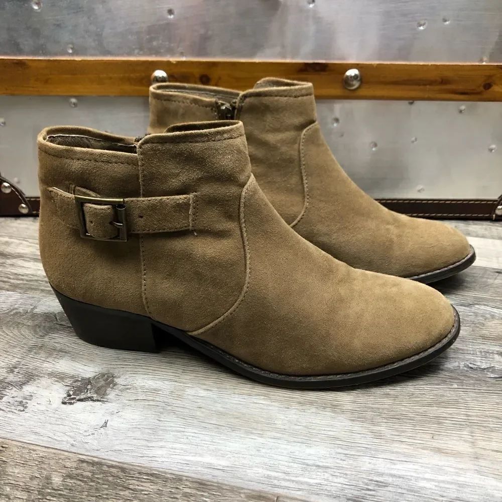 Steve Madden Suede Buckle Booties size 7.5